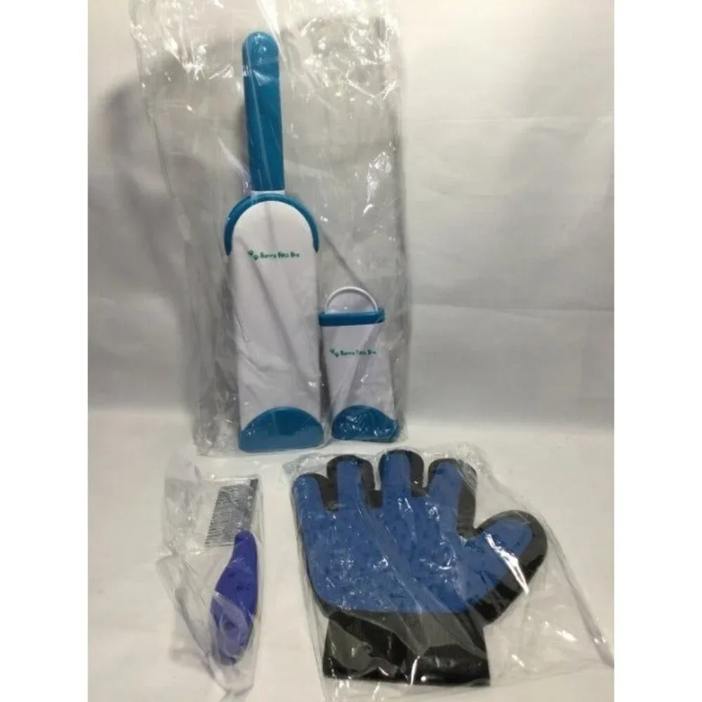 4 Sets of Pet Tools, Shedding Glove, Brush, Lint Tool Wand, Great for Dogs & Cat